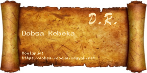 Dobsa Rebeka névjegykártya